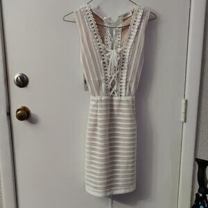 Storia Lace Up White/Cream Dress NEW S White Party Coquette Girl Tomato Girl